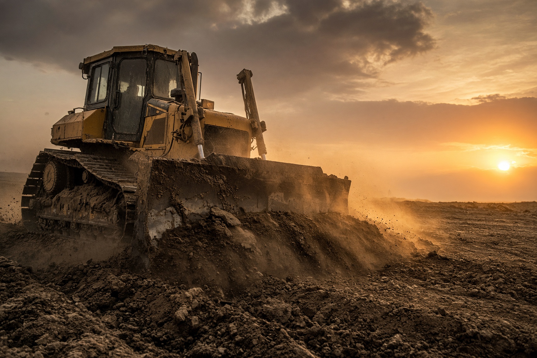 Buldozer pe șantier — diagnostic SOS Utilaje